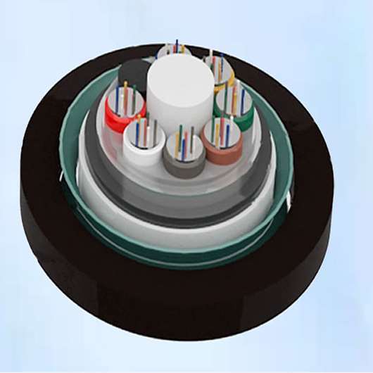 非金属加强芯A护套纵包钢带铠装PE护套光缆GYFTA53
