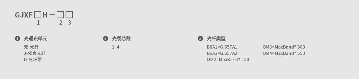 接入网用蝶形引入室内光缆（GJXF□ H）