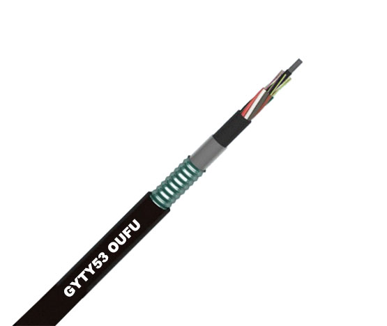 欧孚GYTY53室外光缆 Y护套纵包钢带铠装PE护套光缆GYTY53 铠装护套光缆